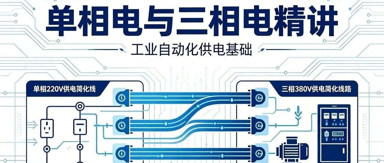 单相电与三相电精讲：工业自动化供电基础